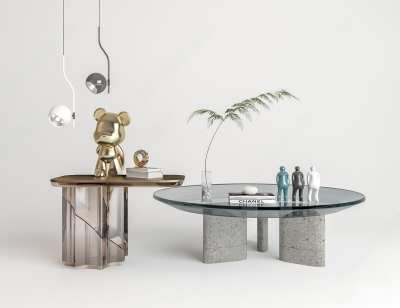 现代茶几3D模型下载